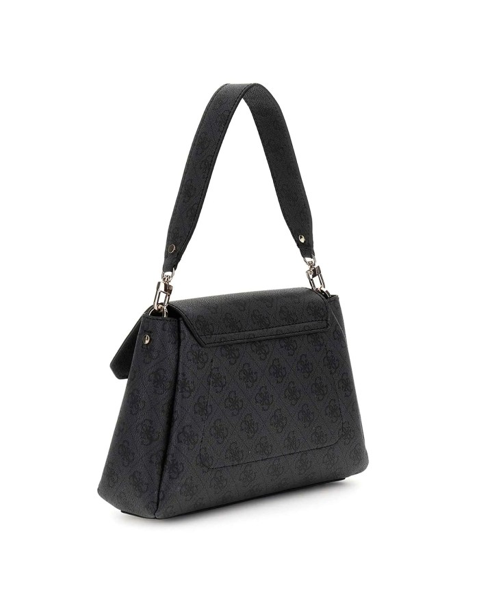 GUESS BORSA DONNA SHOULDER FLAP BAG SORA GIRLFRIEND LOGO COAL HWSG95 125