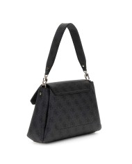 GUESS BORSA DONNA SHOULDER FLAP BAG SORA GIRLFRIEND LOGO COAL HWSG95 125