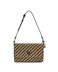 GUESS BORSA DONNA SHOULDER FLAP BAG SIMONA NATURAL BLACK HWWG92 125