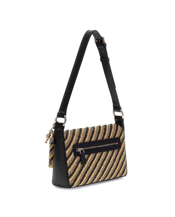 GUESS BORSA DONNA SHOULDER FLAP BAG SIMONA NATURAL BLACK HWWG92 125