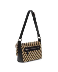 GUESS BORSA DONNA SHOULDER FLAP BAG SIMONA NATURAL BLACK HWWG92 125