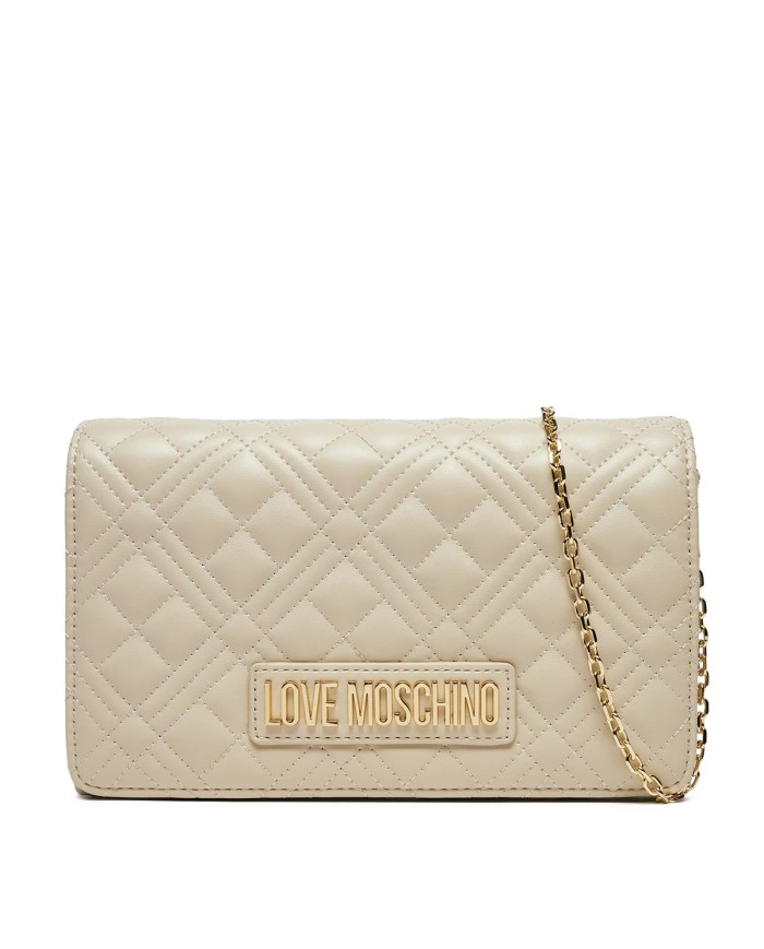 MOSCHINO POCHETTE BAG QUILTED GOLD IVORY JC4079 125