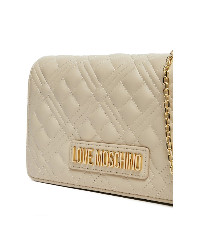 MOSCHINO POCHETTE BAG QUILTED GOLD IVORY JC4079 125
