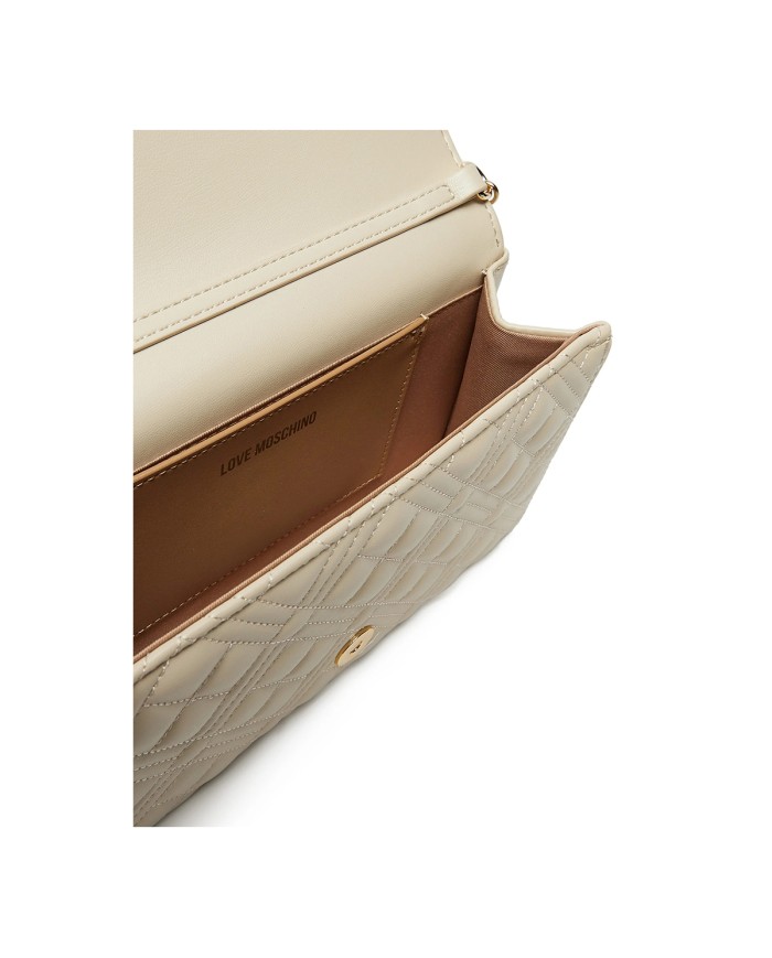 MOSCHINO POCHETTE BAG QUILTED GOLD IVORY JC4079 125