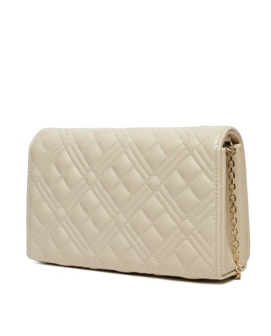 MOSCHINO POCHETTE BAG QUILTED GOLD IVORY JC4079 125