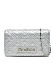 MOSCHINO POCHETTE QUILTED METALLIC SILVER JC4079 125