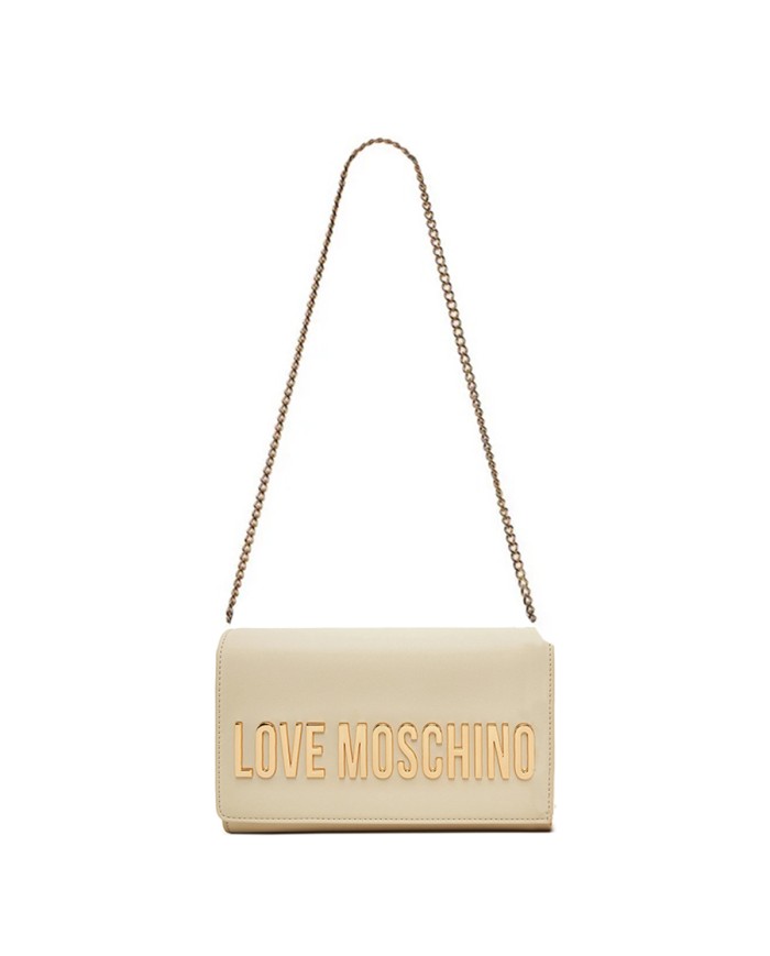 MOSCHINO POCHETTE MAXI LOGO GOLD IVORY JC4103 125