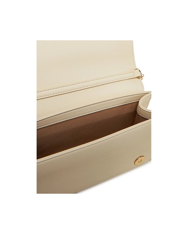 MOSCHINO POCHETTE MAXI LOGO GOLD IVORY JC4103 125