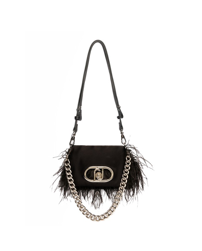 LIU-JO BORSA DONNA LIU JO CROSSBODY BAG ECS CON PIUME LA PUFFY NERO AA5269 125