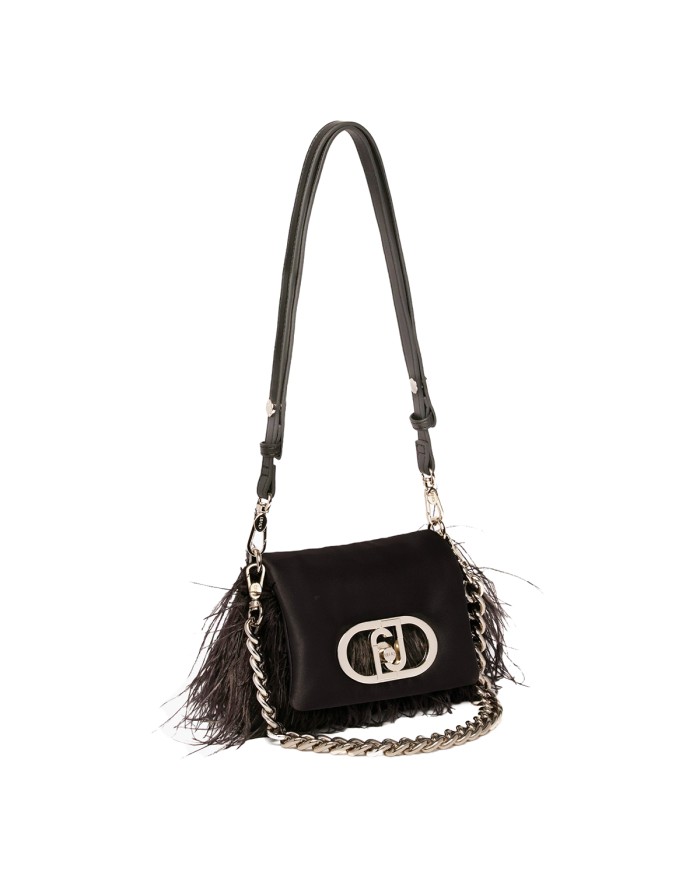 LIU-JO BORSA DONNA LIU JO CROSSBODY BAG ECS CON PIUME LA PUFFY NERO AA5269 125