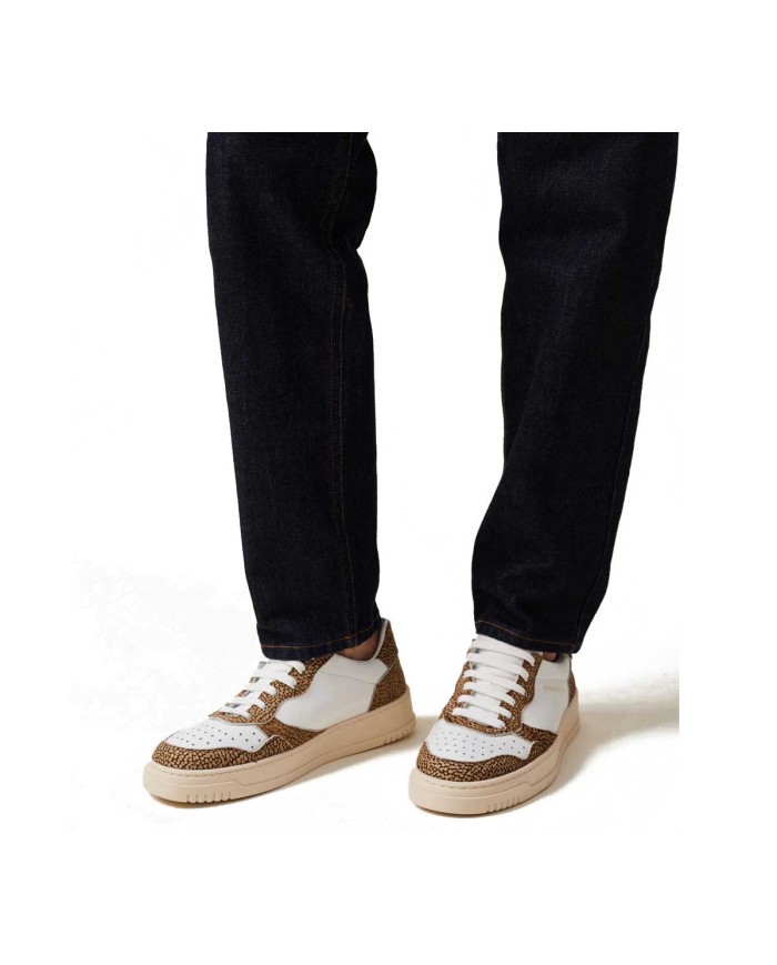 BORBONESE SNEAKERS BIANCO/OP NATURALE 6DA959CF1047 125