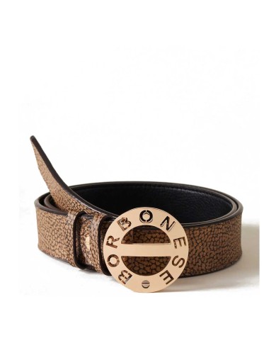 BORBONESE CINTURA OP NATURALE/NERO REVERSIBILE 901038AR5311