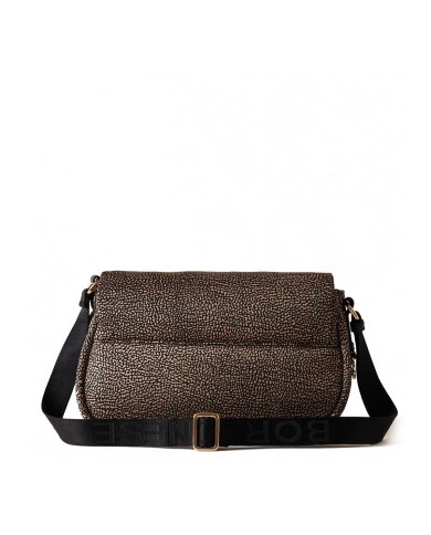 BORBONESE CROSSBODY CAHIER MEDIUM OP NATURALE/ NERO