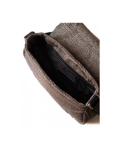 BORBONESE CROSSBODY CAHIER MEDIUM OP NATURALE/ NERO