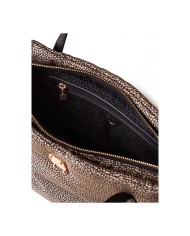 BORBONESE SHOPPER MEDIUM CAHIER CON TRACOLLA A NASTRO OP NATURALE NERO