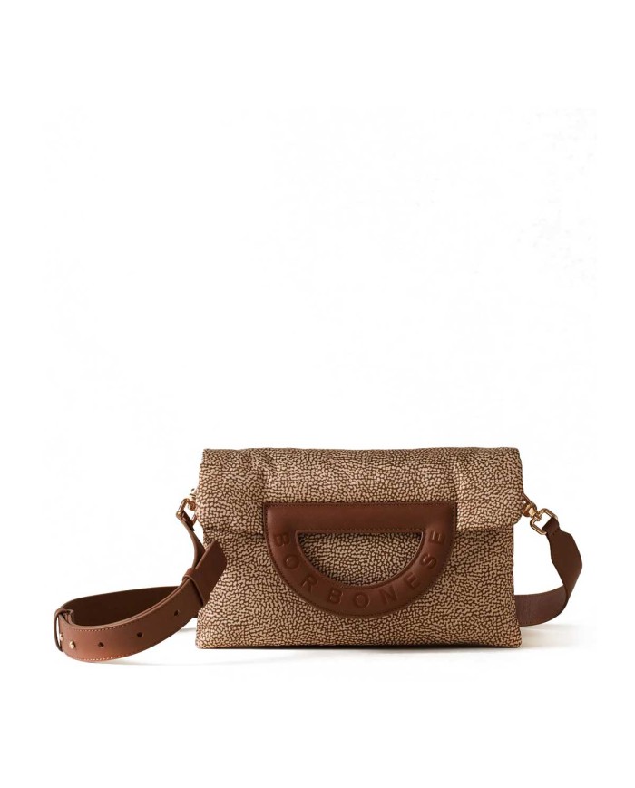 BORBONESE CROSSBODY SMALL BOUCHE BEIGE/MARRONE