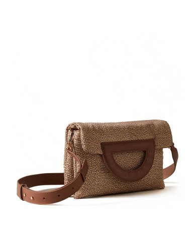 BORBONESE CROSSBODY SMALL BOUCHE BEIGE/MARRONE