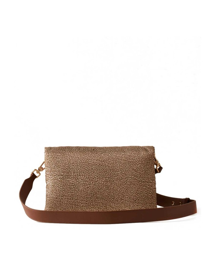 BORBONESE CROSSBODY SMALL BOUCHE BEIGE/MARRONE