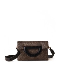 BORBONESE CROSSBODY SMALL BOUCHE NATURALE/NERO