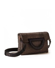 BORBONESE CROSSBODY SMALL BOUCHE NATURALE/NERO