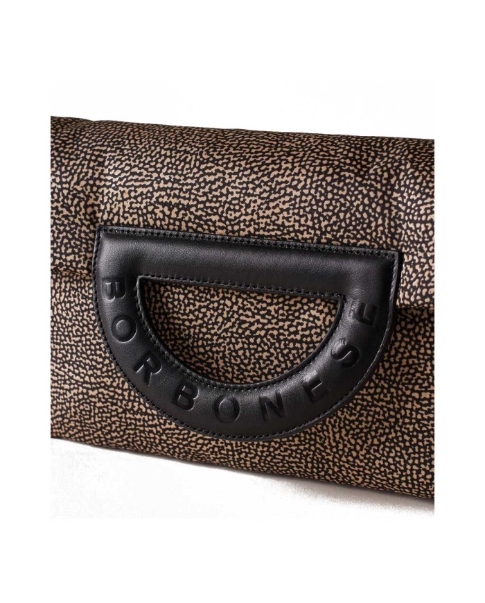 BORBONESE CROSSBODY SMALL BOUCHE NATURALE/NERO