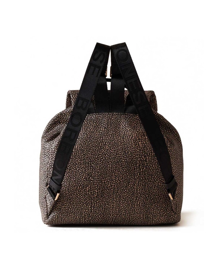 BORBONESE ZAINETTO MEDIUM FOLD OP NTURALE / NERO