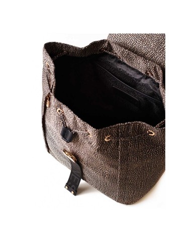 BORBONESE ZAINETTO MEDIUM FOLD OP NTURALE / NERO