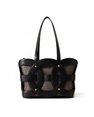 BORBONESE SHOPPER MEDIUM ALL ROUND NERO