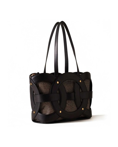 BORBONESE SHOPPER MEDIUM ALL ROUND NERO