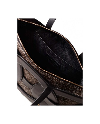 BORBONESE SHOPPER MEDIUM ALL ROUND NERO