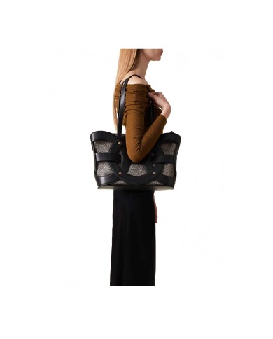 BORBONESE SHOPPER MEDIUM ALL ROUND NERO