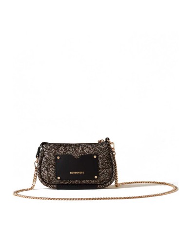 BORBONESE CROSSBODY MINI CAHIER OP NATURALE/NERO 91020008