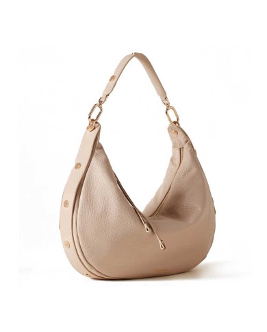 BORBONESE  HOBO MEDIUM OYSTER PORRIDGE