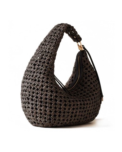 BORBONESE HOBO MEDIUM  LA NIDO  OP NATURALE / NERO