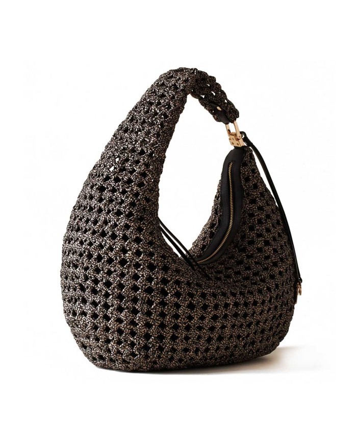 BORBONESE HOBO MEDIUM  LA NIDO  OP NATURALE / NERO