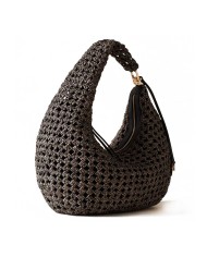 BORBONESE HOBO MEDIUM  LA NIDO  OP NATURALE / NERO