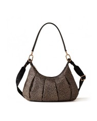 BORBONESE HOBO SMALL CROISSANT  OP NATURALE/NERO