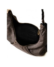 BORBONESE HOBO MEDIUM FOLD OP NATURALE/NERO