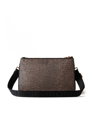BORBONESE CROSSBODY ECO LINE S TESTA DI MORO/NERO
