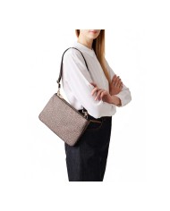 BORBONESE CROSSBODY ECO LINE S TESTA DI MORO/NERO