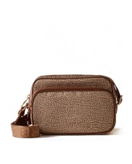 BORBONESE CAMERA CASE  SMALL BEIGE/MARRONE