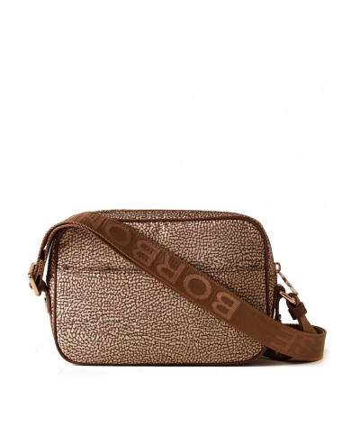 BORBONESE CAMERA CASE  SMALL BEIGE/MARRONE