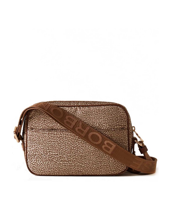BORBONESE CAMERA CASE  SMALL BEIGE/MARRONE