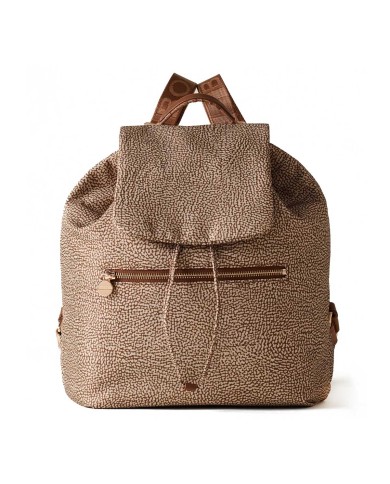 BORBONESE ZAINO MEDIUM  ECO LINE BEIGE/MARRONE