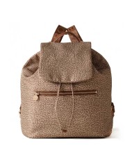 BORBONESE ZAINO MEDIUM  ECO LINE BEIGE/MARRONE