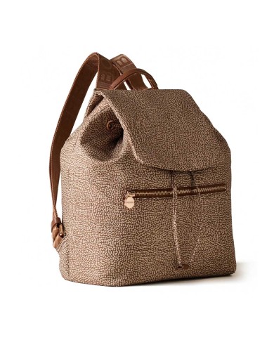 BORBONESE ZAINO MEDIUM  ECO LINE BEIGE/MARRONE