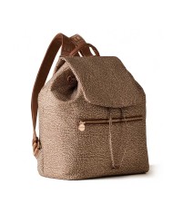 BORBONESE ZAINO MEDIUM  ECO LINE BEIGE/MARRONE