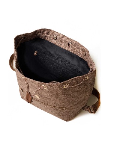 BORBONESE ZAINO MEDIUM  ECO LINE BEIGE/MARRONE