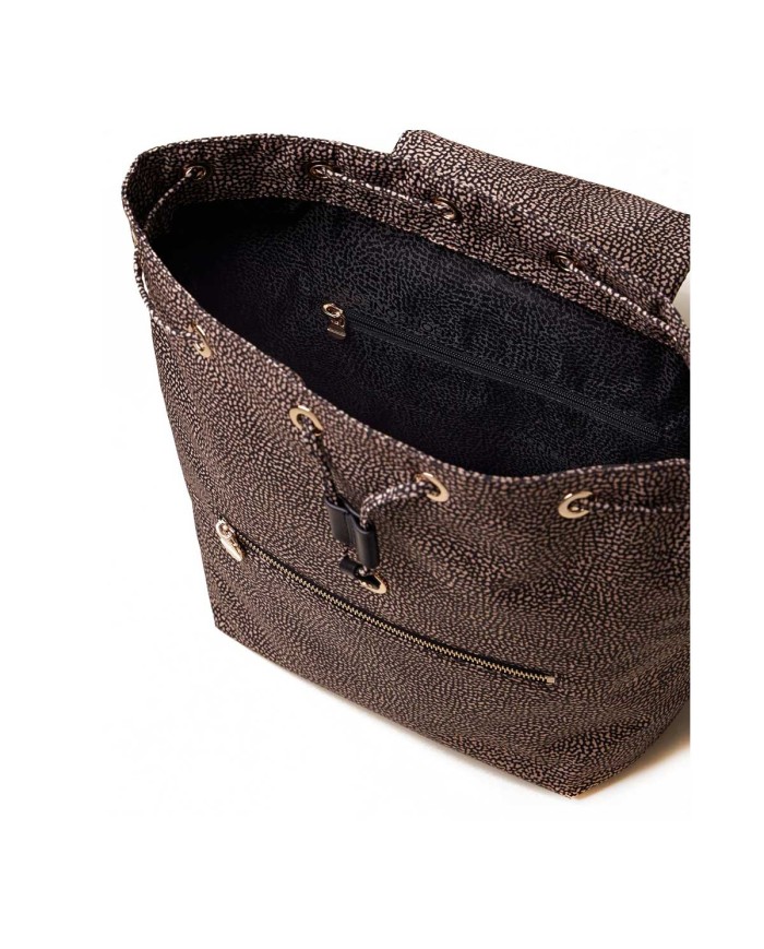 BORBONESE ZAINO MEDIUM  ECO LINE OP NATURALE/ NERO