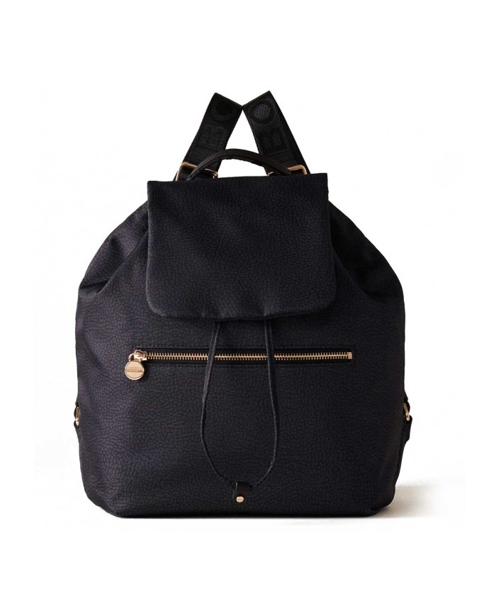 BORBONESE ZAINO MEDIUM  ECO LINE DARK BLACK